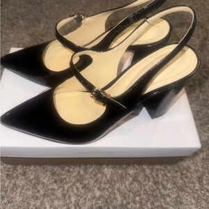 Jessica Simpson Black Slingback Heels